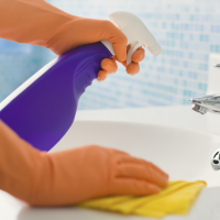 spot cleaning your bathroom